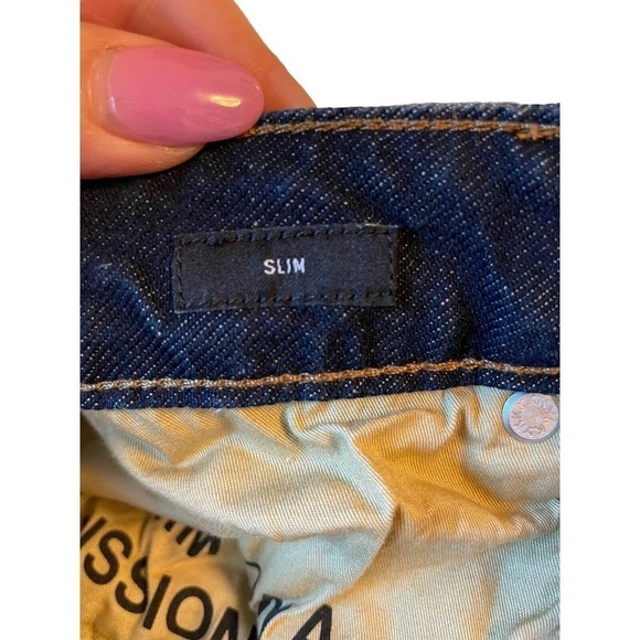 Bonobos Jeans Mens 32 x 32.5 Blue Slim Fit Cotton Stretch Dark Wash - Picture 8 of 9